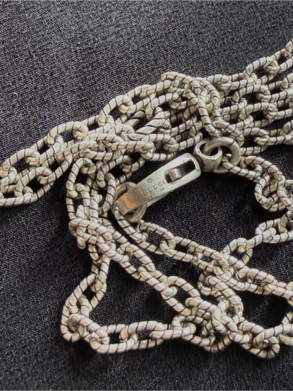 Vintage Gucci G Cube Necklace Sterling Silver 925 - Picture 4 of 9
